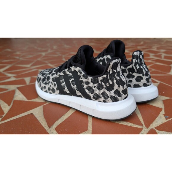 Adidas Swift Run Animal Print Sneakers-Black and Beige- Sz 6.5 - Picture 8 of 11
